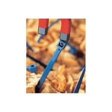 Image of Metal Content Cable Tie 390 x 4.6 Blue Pack of 100 HELLERMANN TYTON