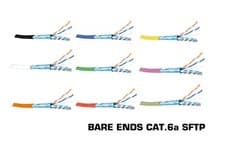 Image of CAT.6a S-FTP Patch Network Cable 26AWG LSZH-1 Bare Ends Choose Length & Colour