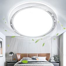 Image of Large LED Ceiling Fan with Lighting LED Light 6 Speed Adjustable Wind + Remote