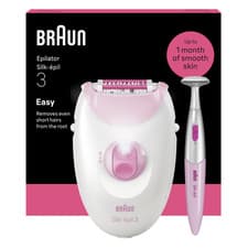 Image of Braun Silk·épil 3, Corded Epilator, Lasting Smooth Skin, 3-202, Pink