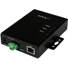 Image of Startech 2 Port Serial-To-Ip Ethernet Device Server Rs232 Metal And Mountable Se
