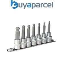 Image of Sealey AK621 Premier Ball-End Hex Socket Bit Set 3/8"Sq Drive 7pc