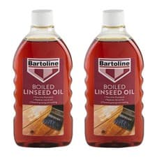 Image of 2x Bartoline Boiled Linseed Oil Refined Wood Garden Surface Treatment 500mL