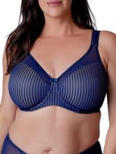 Image of Berlei Beauty Stripe Bra Smoothing Minimiser Bras Patterned Lace Lingerie