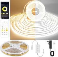 Image of COB LED Strip Light 5M,3Pin CCT Dimmable Strips Light,2700K-6500K,8Mm Wide,Cri90