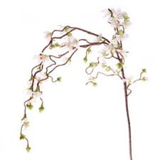 Image of Artificial Silk Cherry Blossom Branch Weeping 110cm White