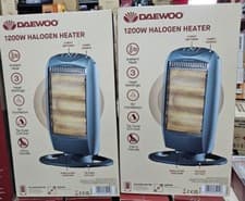 Image of Daewoo 1200W ELECTRIC PORTABLE OCSILLATING HALOGEN HEATER HOME OFFICE SPACE
