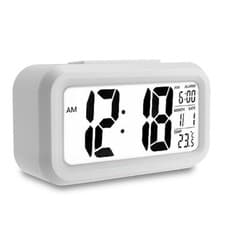 Image of LED Digital Alarm Clock Bedside Snooze Time Temperature Night Mode Large Display
