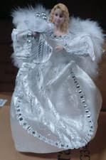 Image of The Christmas Workshop 83960 Angel Christmas Tree Topper/ 12” Tall Silver Colour
