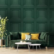 Image of Belgravia Decor Oliana Panel Green Wallpaper Pattern 8490 Batch P Set of 2 Rolls