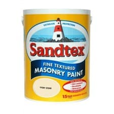 Image of Sandtex Masonry Paint 5L Ultra Smooth Quality Waterproof Cornish Cream