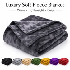 Image of Extra Large Fleece Blankets Mink Throw Faux Fur Blanket Sofa Bed Travel Throw UK