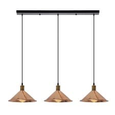 Image of Modern Industrial 3-Light Pendant Ceiling Light E27 Metal Cone Shade Indoor Lamp