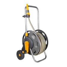 Image of 60M Hozelock Assembled Garden Hose Cart Trolley Reel 30M Pipe Nozzle Connectors