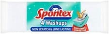 Image of Premium Spontex Washups Non Scratch Sponge Scourers Pack Of 4 Spontex Washups U