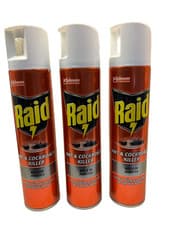 Image of Raid Ant & Cockroach Killer Spray Kills in Minutes 300ml X3