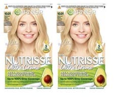 Image of Garnier Nutrisse Creme Natural Baby Blonde 10.01 Permanent Hair Colour 2 Pack