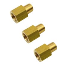 Image of Brass Pipe Fitting Adapter 1/16''NPT Female x 1/8''NPT Male Fuel Rail Gauge 3Pcs