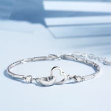 Image of 925 Solid Sterling Silver Bracelet Bangle for Women Ladies Gift