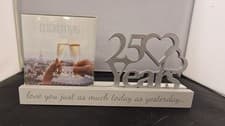 Image of Silver Wedding 25 Years Anniversary Photo Frame 