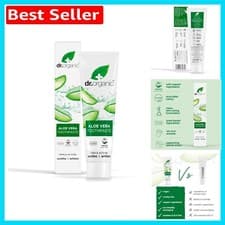 Image of Dr Organic Whitening Toothpaste 100ml - Natural Aloe Vera for Healthier Gums
