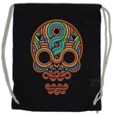 Image of INCA SKULL Drawstring Bag Inka Mayans Aztecs Indians Sugar Native Tribes