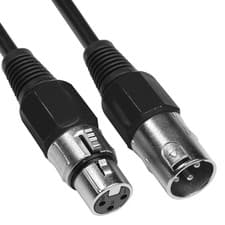 Image of DMX Cable 0.75m to 20m Options 3 Pin XLR Male XLRM to Female XLRF Lighting Lead