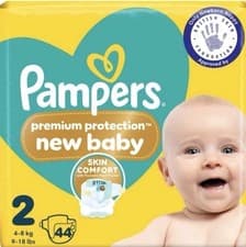 Image of Pampers New Baby Size 2 Nappy 4-8Kg Premium Protection, Pack of 44 Nappie