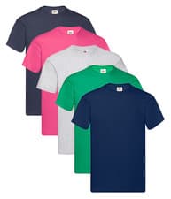 Image of Fruit Of The Loom 61082 Men's Original Crew Neck Tee 5 pack T-Shirts