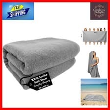 Image of Luxurious Egyptian Cotton Bath Sheet 600-GSM Silver 150x200cm 1-Pack