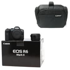 Image of Canon R6 Mark II Body EOS Mirrorless Camera + EF-EOS R mount adapter + Bag