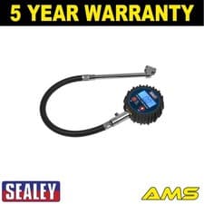 Image of Sealey Digital Tyre Pressure Gauge with Twin Push-On Connector TST003