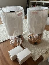 Image of Touch Bedside Lamps Set of 2, Table Lamp for Bedroom and Living Room with USB-A