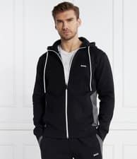 Image of Tracksuit BOSS Mens Top Black Full Zip Track Jacket With Logo - Size L