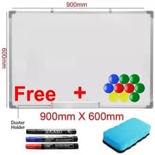 Image of Magnetic Whiteboard Large 900x600 White Board Dry Wipe Notice Office School Home