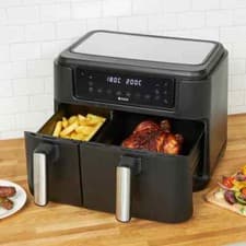 Image of Haden 9.5L Dual Air Fryer, 60 Minute Timer, Max Temp 200°C, 10 Pre-set Programme