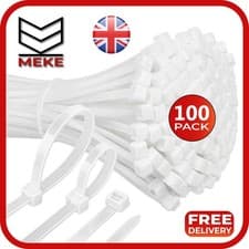 Image of Black Cable Ties Zip Ties Nylon Wraps Small Short Long Thin Thick Heavy Duty Tie