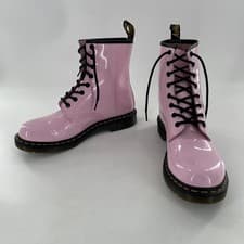 Image of Dr. Martens 1460 Boots 8 Eye Womens 11 Pink Patent Bubble Gum Cotton Candy Rare