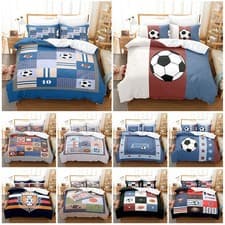 Image of Sports Football Duvet Quilt Cover Set Bedding Set Single Double King Pillowcases