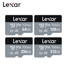 Image of Lexar 1066x microSDXC 128GB 256GB 512G Silver Series Memory Card up to 160MB/s
