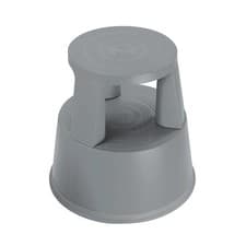 Image of 2Work Plastic Step Stool with Non-Slip Rubber Base 430mm Dark Grey 2W04998