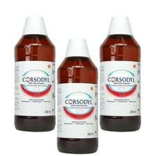 Image of Corsodyl Mint Mouthwash 600ml x 3 Packs - Helps Protect & Improve Gum Health -