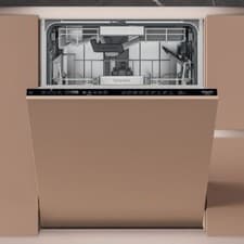 Image of Hotpoint H8IHP42LUK Hydroforce Full Size Dishwasher Black C Rated