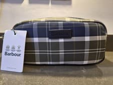 Image of Barbour Wetherham Tartan Washbag Sage*RRP £34.95