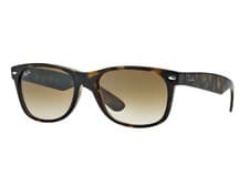 Image of Ray-Ban New Wayfarer Classic Light Brown Gradient 55 mm Sunglasses RB2132 710/51