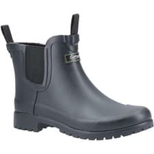 Image of Cotswold Blenheim black women's rubber waterproof ankle wellington boot