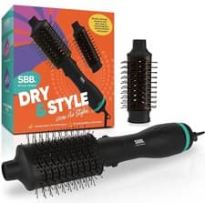Image of SBB Dry & Style 1200W Blow Dry Hair Brush, Hot Air Styler RRP £60