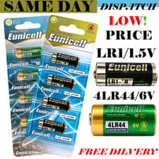 Image of 4LR44 / 4AG13 6V Alkaline Battery LR1 1.5V Cell Replacement A544 PX28A EXP