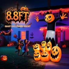 Image of 8.8ft  Halloween Ghost Pumpkin Inflatable LED Decoration  