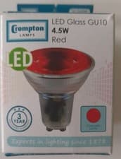 Image of Crompton Coloured 4.5Watt LED GU10 RED,